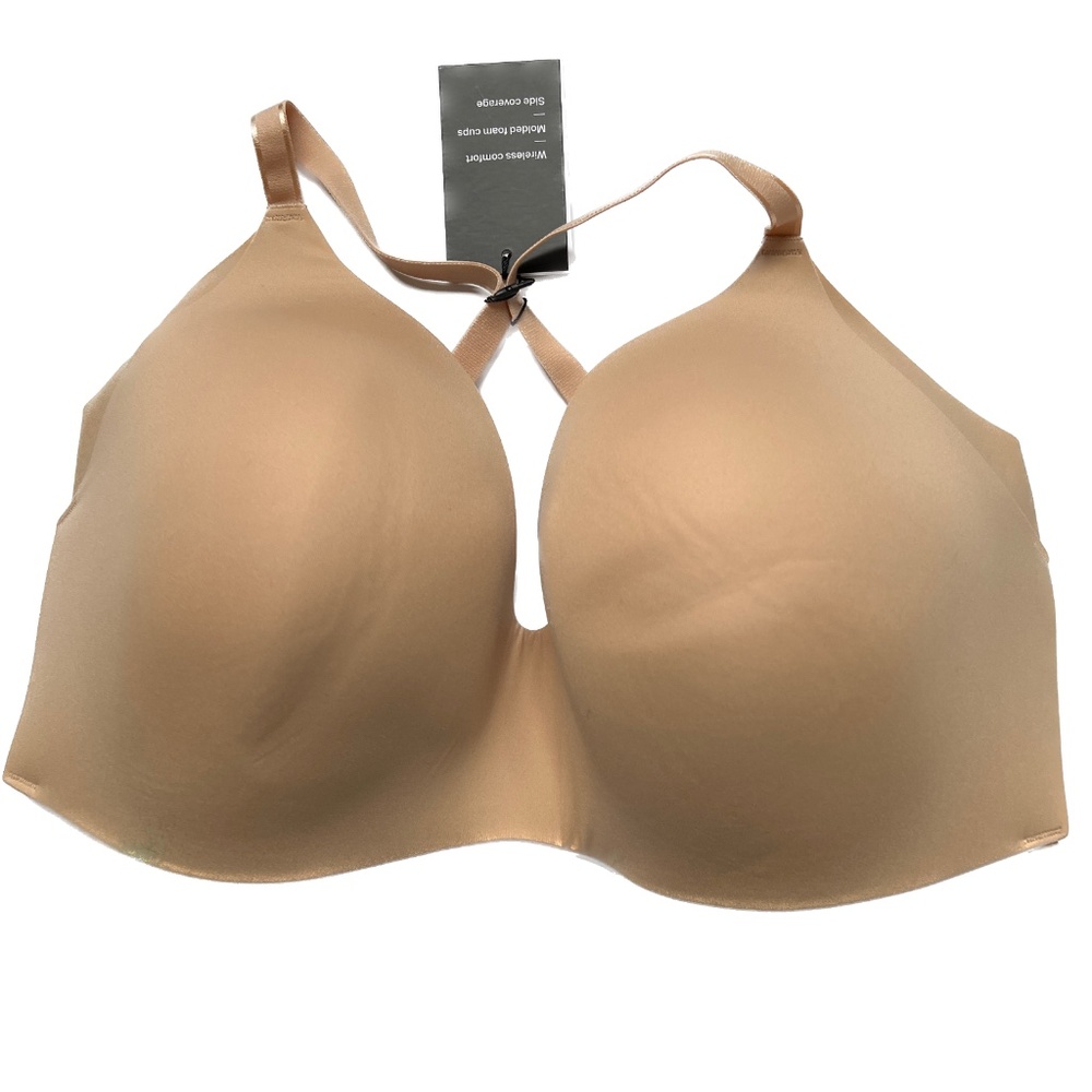 Knix WingWoman Bra Warm Sand Size 8+ Seamless Comfort NWT New 42E, 40F, 42
